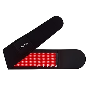 Flexibele roodlichttherapie band voor onderrug