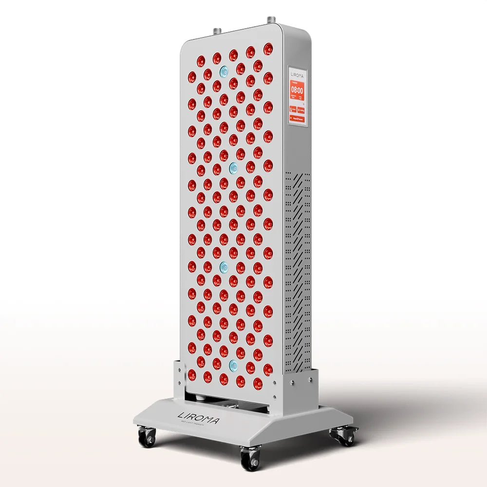 Liroma PrimeForce RL120 rood licht therapie paneel op vloerstandaard